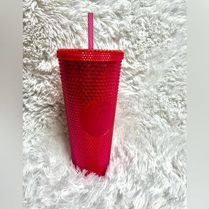 Hot pink studded Starbucks cup NWOT